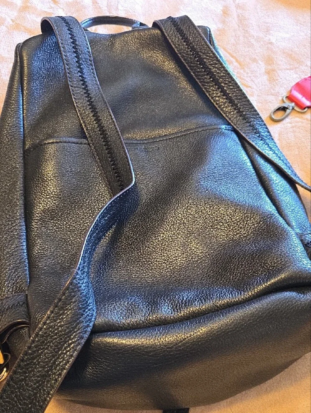 Aimee Kestenberg Black Studded Pebble Leather Backpack - Women